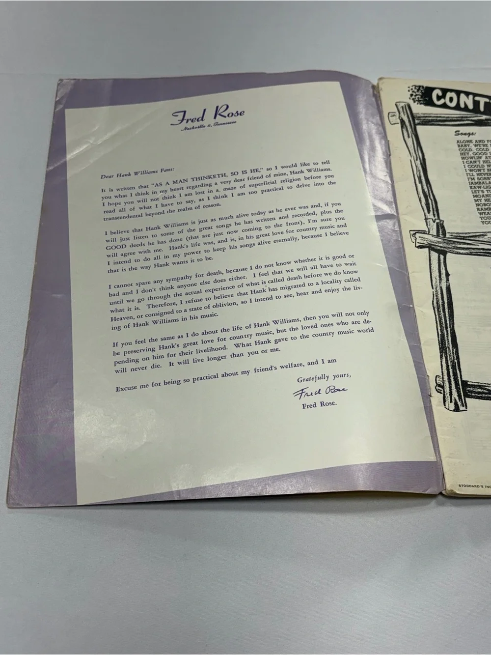 Hank Williams Favorite Songs Sheet Music Folio Songbook 1953 Country Vintage